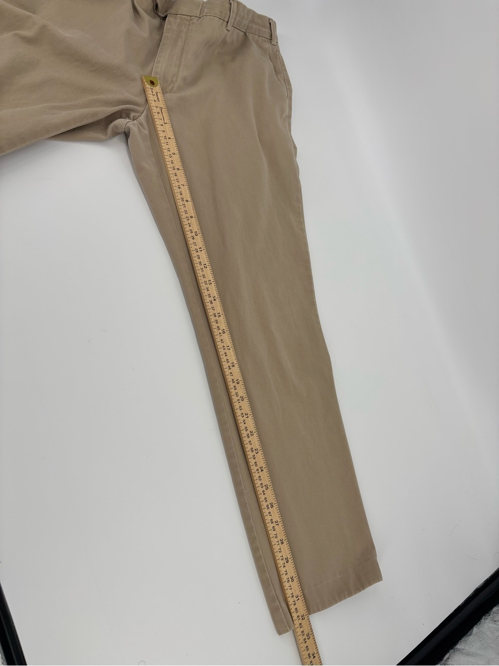 Polo Ralph Lauren Men 38x32 Khaki Chino Pants Flat Front Tan Cotton Trousers 38 - Picture 9 of 12